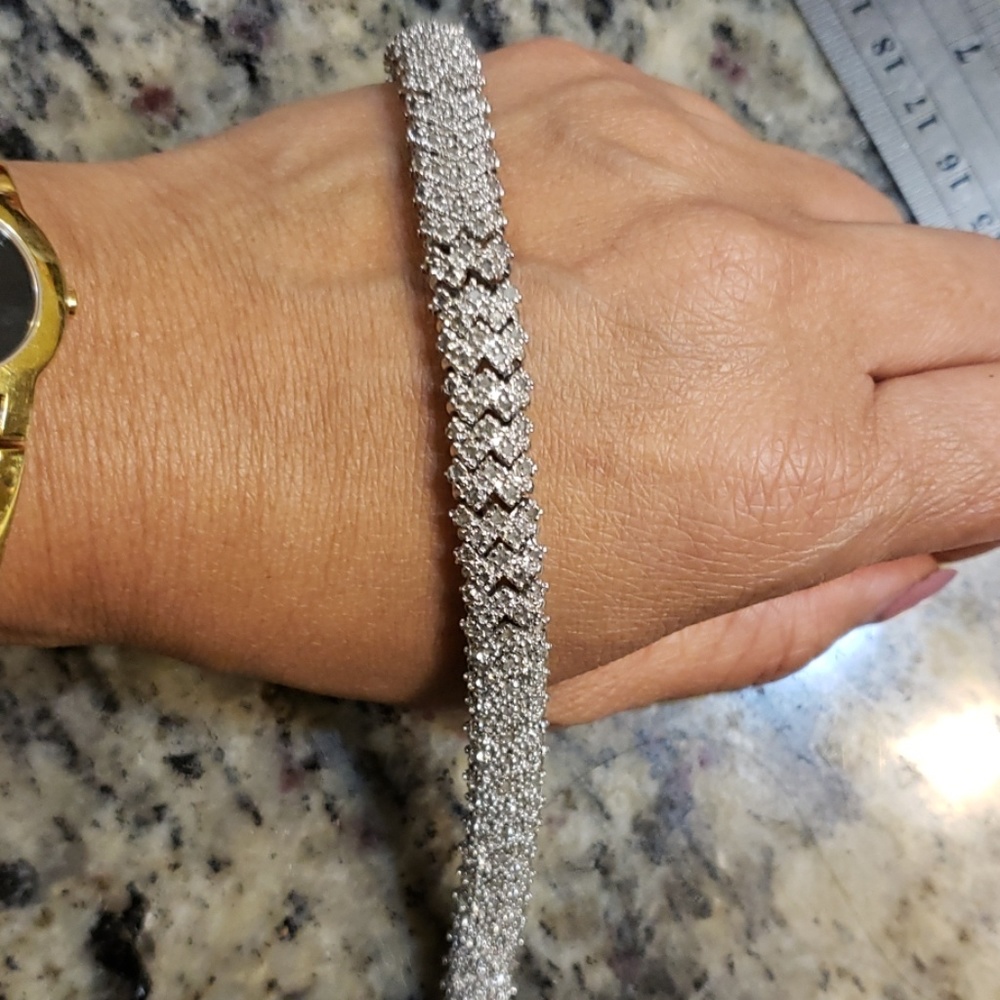 Tennis Bracelet  sterling silver - Picture 5 of 7